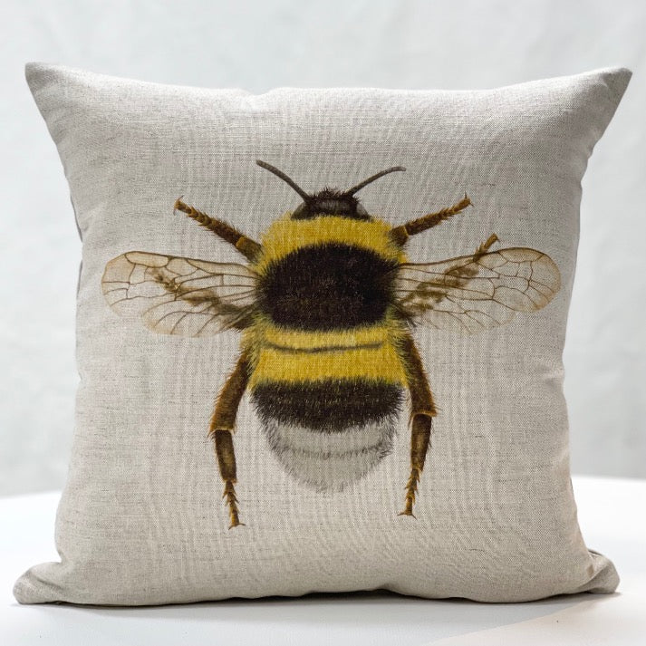 Country collection Linen bee cushion The Little Sewing Shop