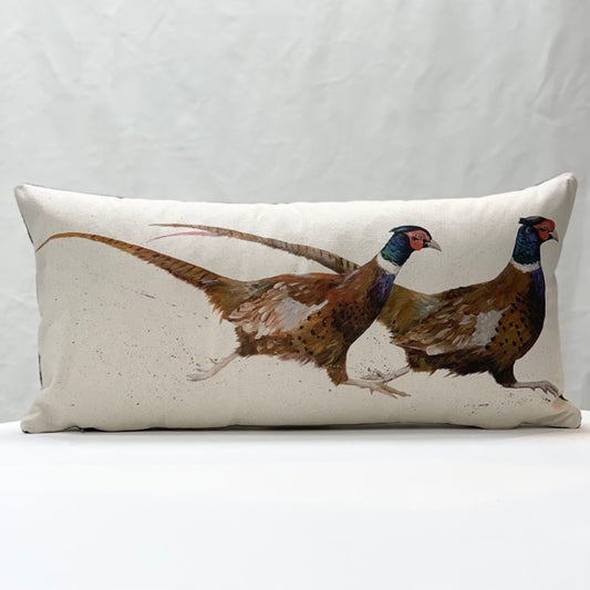 Country collection | Running pheasants bolster cushion